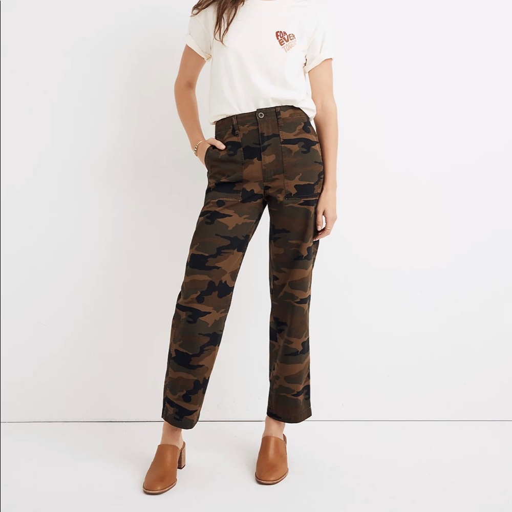 madewell griff fatigue pants in camo size 29